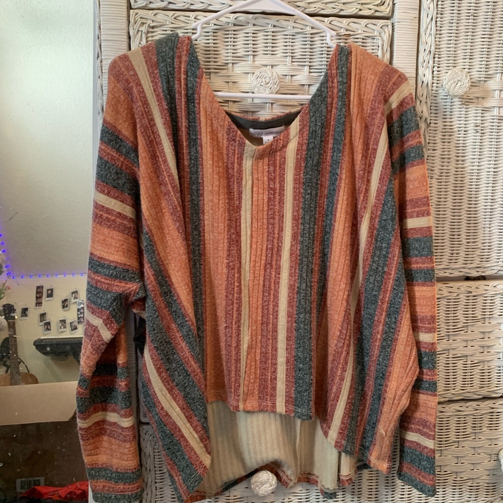 coco + jaimeson fall stripe color long sleeve - S